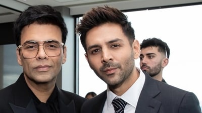 Karan Johar and Kartik Aaryan at the inauguration of the Indian Film Festival of Melbourne Karan Johar and Kartik Aaryan at the inauguration of the Indian Film Festival of Melbourne