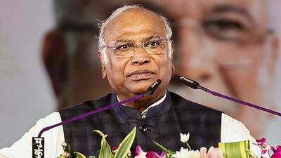 Mallikarjun Kharge completes one year as the president of Congress. (PTI) Mallikarjun Kharge completes one year as the president of Congress. (PTI)