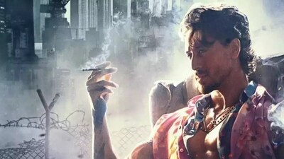 Tiger Shroff in a still from Ganapath. Tiger Shroff in a still from Ganapath.