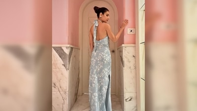 Fatima Sana Shaikh's outfit is from the clothing label Summer Somewhere, and the dress is priced at Rs. 7,990 according to the label's official website. (Instagram/@fatimasanashaikh) Fatima Sana Shaikh's outfit is from the clothing label Summer Somewhere, and the dress is priced at Rs. 7,990 according to the label's official website. (Instagram/@fatimasanashaikh)