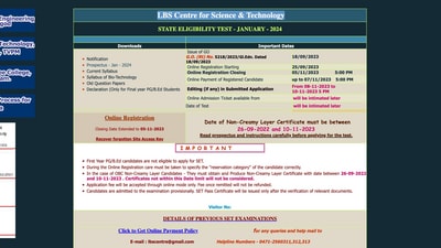 Kerala SET 2024 last date to apply extended (LBS Centre official website)