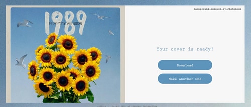 Your unique 1989 (Taylor’s Version) album cover is ready to be downloaded. Your unique 1989 (Taylor’s Version) album cover is ready to be downloaded.