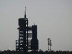 A Long March-2F carrier rocket, carrying the Shenzhou-17 spacecraft and a crew of three astronauts. A Long March-2F carrier rocket, carrying the Shenzhou-17 spacecraft and a crew of three astronauts.