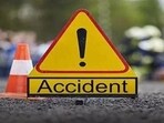 The accident occurred when an SUV crashed into a parked tanker on NH 44. The accident occurred when an SUV crashed into a parked tanker on NH 44.