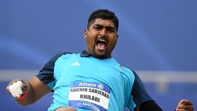 Reigning world champion Sachin Sarjerao Khilari won a gold medal in men's shot put F46 event