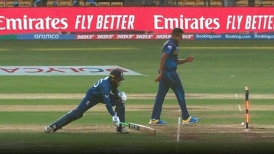 Adil Rashid incurred a bizarre dismissal during England's World Cup game against Sri Lanka Adil Rashid incurred a bizarre dismissal during England's World Cup game against Sri Lanka