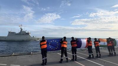 Four warships took part in the drills (Twitter/@PIB_India)