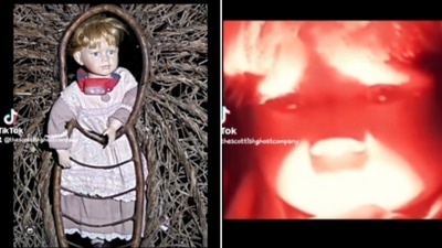 The images are taken from a video shared by The Scottish Ghost Company about the 'haunted' doll. (Instagram/@thescottishghostcompany) The images are taken from a video shared by The Scottish Ghost Company about the 'haunted' doll. (Instagram/@thescottishghostcompany)
