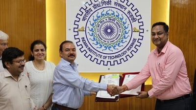 The MoU was signed by Sh. S. K. Chauhan, HoD(R&D) from THDCIL and Professor Akshay Dwivedi, Dean Sponsored Research & Industrial Consultancy, IIT, Roorkee. (Handout) The MoU was signed by Sh. S. K. Chauhan, HoD(R&D) from THDCIL and Professor Akshay Dwivedi, Dean Sponsored Research & Industrial Consultancy, IIT, Roorkee. (Handout)