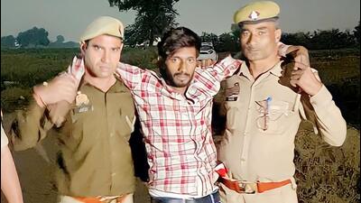 Mohammad Azharuddin, 26, was arrested after a shootout with the police in which he was injured in the leg. (HT) Mohammad Azharuddin, 26, was arrested after a shootout with the police in which he was injured in the leg. (HT)