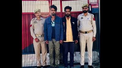 The arrested accused in the police custody. (HT photo) The arrested accused in the police custody. (HT photo)