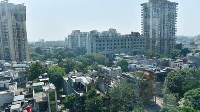 The officials said they are hoping that some of these constructions may get regularised as they fall under the influence zone of the Regional Rapid Transit System (RRTS) station in Sahibabad, which provides for higher floor area ratio (FAR), which allows for more constructions. (Sakib Ali/HT Photo)