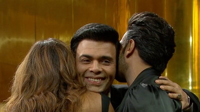 Karan Johar's emotional reaction to Ranveer Singh and Deepika Padukone's wedding video was the most wholesome moment of the episode. Karan Johar's emotional reaction to Ranveer Singh and Deepika Padukone's wedding video was the most wholesome moment of the episode.
