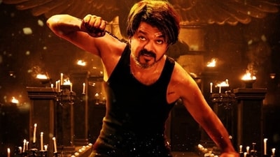Vijay in a still from Leo. Vijay in a still from Leo.