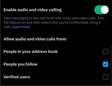 Audio and video calling on X (Image courtesy: The Verge) Audio and video calling on X (Image courtesy: The Verge)