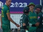 Mohammad Rizwan and Marco Jansen involve in fiery exchange during Pakistan vs South Africa World Cup Mohammad Rizwan and Marco Jansen involve in fiery exchange during Pakistan vs South Africa World Cup