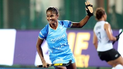 Sangita Kumari scored a hat-trick of goals Sangita Kumari scored a hat-trick of goals