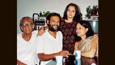 Kunal Sen with his parents and wife Nisha Sen. Kunal Sen with his parents and wife Nisha Sen.