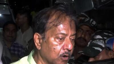 West Bengal Minister Jyotipriya Mallick speaks to the media while he was taken into custody by the Enforcement Directorate (ED) in relation to an alleged case of corruption in the distribution of rations, in Kolkata on Friday. (ANI) West Bengal Minister Jyotipriya Mallick speaks to the media while he was taken into custody by the Enforcement Directorate (ED) in relation to an alleged case of corruption in the distribution of rations, in Kolkata on Friday. (ANI)