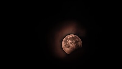 The partial lunar eclipse is set to take place on the night that falls between Saturday and Sunday, which is the night of October 28-29.&nbsp; (Unsplash)
