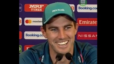 Pat Cummins replies to a question about England's defeat to Sri Lanka in 2023 World Cup (X) Pat Cummins replies to a question about England's defeat to Sri Lanka in 2023 World Cup (X)