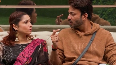 Ankita Lokhande with her husband Vicky Jain on Bigg Boss 17. Ankita Lokhande with her husband Vicky Jain on Bigg Boss 17.