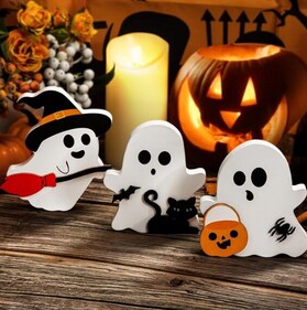 Cute wooden ghosts (Amazon) Cute wooden ghosts (Amazon)
