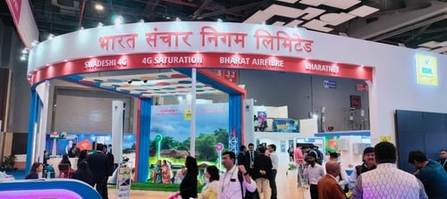 BSNL pavilion at Indian Mobile Congress 2023. (Singh Rahul Sunilkumar) BSNL pavilion at Indian Mobile Congress 2023. (Singh Rahul Sunilkumar)