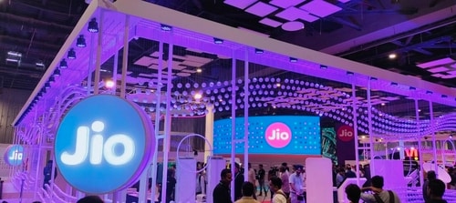 Jio pavilion at Indian Mobile Congress 2023. (Singh Rahul Sunilkumar) Jio pavilion at Indian Mobile Congress 2023. (Singh Rahul Sunilkumar)