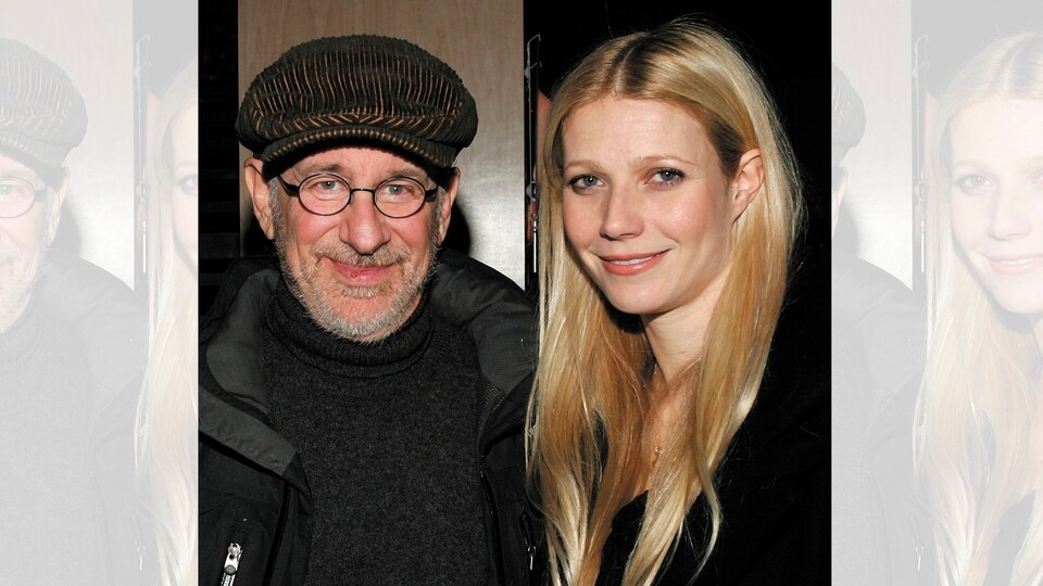 Actor Gwyneth Paltrow with her godfather, director and producer Steven Spielberg.