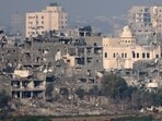 Israel-Hamas War: Damaged buildings in the northern Gaza Strip.