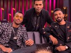 Hardik Pandya, Karan Johar and KL Rahul on Koffee with Karan. 