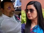 BJP MP Nishikant Dubey (L). TMC MP Mahua Moitra (R)