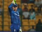 England's captain Jos Buttler during the ICC Men's Cricket World Cup 2023 match between England and Sri Lanka