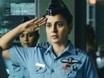 Kangana Ranaut in a still from Tejas. 