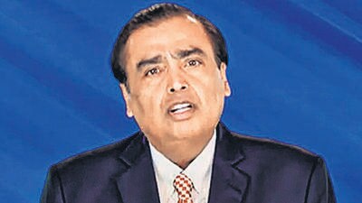 **EDS: VIDEO GRAB VIA @reliancejio** Mumbai: Reliance Industries Chairman Mukesh Ambani speaks during the 46th Annual General Meeting of Reliance Industries Limited, on Monday, Aug. 28, 2023. (PTI Photo)(PTI08_28_2023_000101B) (PTI)