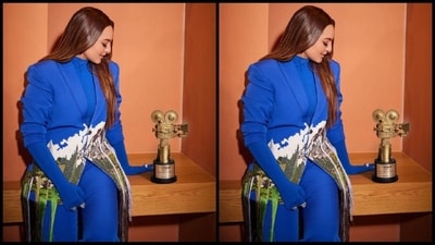 On Friday, Sonakshi gave her followers a sweet surprise as the actress took to Instagram and uploaded a series of pictures accompanied by the caption, "Hungama ho gaya...The next caption will take a while so please jabtak mein thoda shukr karoon aap thoda sabr karein." (Instagarm/@aslisona) On Friday, Sonakshi gave her followers a sweet surprise as the actress took to Instagram and uploaded a series of pictures accompanied by the caption, "Hungama ho gaya...The next caption will take a while so please jabtak mein thoda shukr karoon aap thoda sabr karein." (Instagarm/@aslisona)