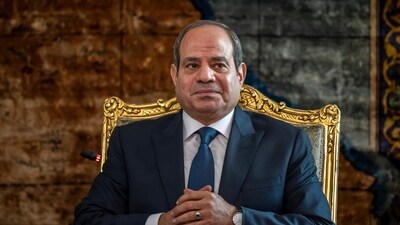 Israel-Hamas War: Egypt's president Abdel Fattah al-Sisi is seen. (AFP)