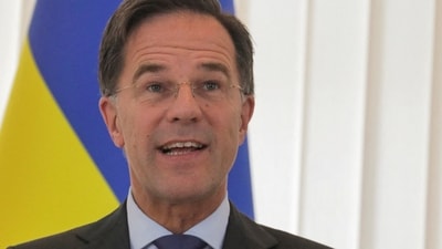 Dutch Prime Minister Mark Rutte attends a press conference. (Reuters)