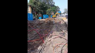 The necessity to relocate the feeder pillars of the ground power system during the road widening, without effectively accounting for the underground channels, has resulted in this persistent issue. (HT PHOTO)