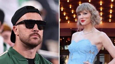 Travis Kelce at Game 1 of the World Series dancing to his rumoured girlfriend Taylor Swift’s song (Photo by Dustin Satloff / GETTY IMAGES NORTH AMERICA / Getty Images via AFP, REUTERS/Mario Anzuoni/File Photo) Travis Kelce at Game 1 of the World Series dancing to his rumoured girlfriend Taylor Swift’s song (Photo by Dustin Satloff / GETTY IMAGES NORTH AMERICA / Getty Images via AFP, REUTERS/Mario Anzuoni/File Photo)