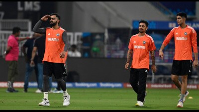 Virat Kohli, Shubman Gill and Ishan Kishan during a training session at Ekana stadium. (Deepak Gupta) Virat Kohli, Shubman Gill and Ishan Kishan during a training session at Ekana stadium. (Deepak Gupta)