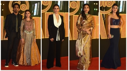 Siddharth and Aditi Rao Hydari, Sanya Malhotra, Sobhita Dhulipala and Fatima Sana Shaikh at Jio MAMI Mumbai Film Festival 2023. Siddharth and Aditi Rao Hydari, Sanya Malhotra, Sobhita Dhulipala and Fatima Sana Shaikh at Jio MAMI Mumbai Film Festival 2023.