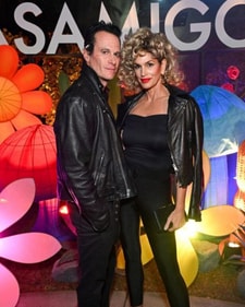 Randy Gerber and Cindy Crawford as Danny and Sandy from Grease. Randy Gerber and Cindy Crawford as Danny and Sandy from Grease.