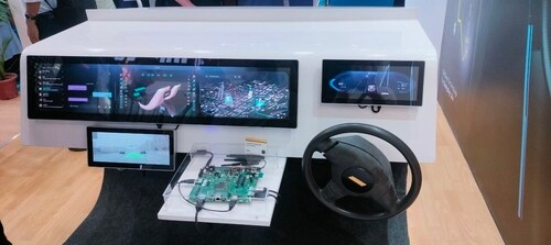 MediaTek presented its auto cockpit chipset. (Singh Rahul Sunilkumar ) MediaTek presented its auto cockpit chipset. (Singh Rahul Sunilkumar )