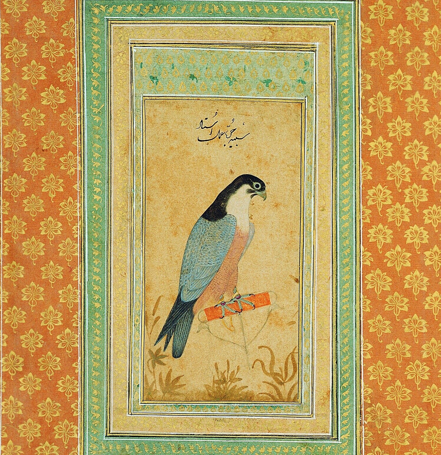 Shaheen falcon painting by the royal artist, Mansur, early 17th century. (PHOTO: Chhatrapati Shivaji Maharaj Vastu Sangrahalaya, Mumbai)