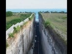 Road to Pandawa beach in Bali