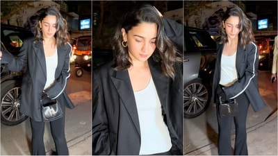 Alia Bhatt's effortlessly stylish blazer look wows fashion enthusiasts. Watch (HT photo/VarinderChawla) Alia Bhatt's effortlessly stylish blazer look wows fashion enthusiasts. Watch (HT photo/VarinderChawla)
