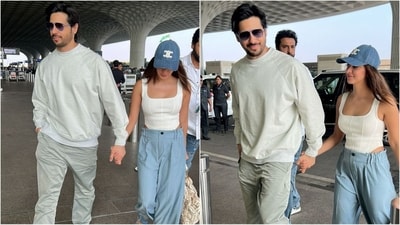 Kiara Advani and Sidharth Malhotra served airport fashion goals in chic outfits (HT Photo/VarinderChawla) Kiara Advani and Sidharth Malhotra served airport fashion goals in chic outfits (HT Photo/VarinderChawla)