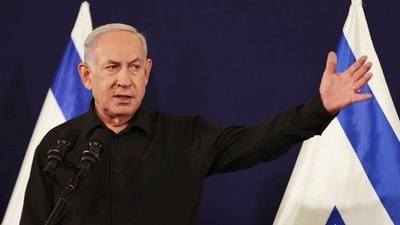 Israel-Hamas War: Israeli prime minister Benjamin Netanyahu speaks during a press conference. (AP) Israel-Hamas War: Israeli prime minister Benjamin Netanyahu speaks during a press conference. (AP)
